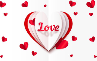 Paper cutout heart love hearts - the word love free wallpaper for desktop