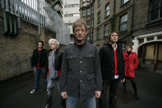 Group people street building red - andrew boog faithfull free wallpaper