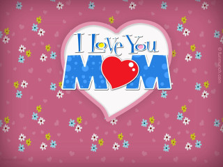 Heart shaped object i love - mom free wallpaper