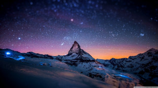Mountain star filled sky above 3 - a few star above free wallpaper