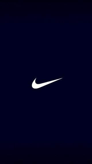 White nike logo dark blue - clean free wallpaper for mobile