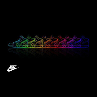 Rainbow nike shoe black background - art green free wallpaper for tablet