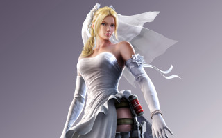 Woman white dress gloves gun - eleanor best free wallpaper