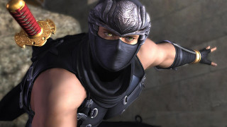 Man ninja suit sword helmet 2 - his hand and a helmet free wallpaper