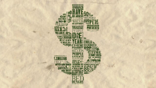 Five words paper green white - perspective free wallpaper