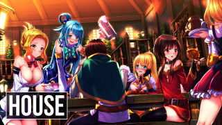 Anime girls restaurant table house - house free wallpaper