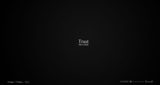 Black wall white text trust - a white text free wallpaper