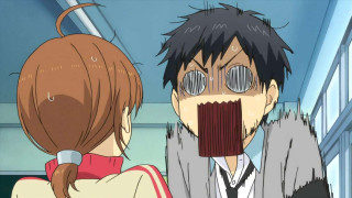 Couple people glasses cat nose - kyoto animation free wallpaper