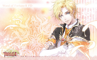 Blonde man black white sword - outfit holding free wallpaper