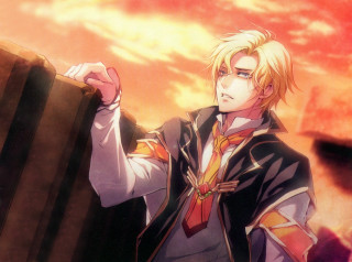 Man black white luggage red - sky in the background free wallpaper