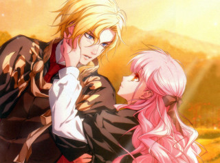 Anime characters field flowers grass 4 - a field of flowers and grass free wallpaper