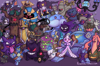 Cartoon characters pile grouped together - a pile together free wallpaper