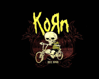 Skeleton riding motorcycle korn skeleton - metal free wallpaper