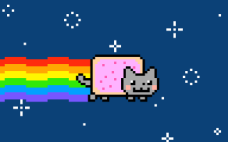 Cat rainbow cake censored pixel - pixel art free wallpaper