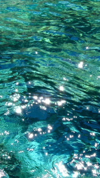 Blue water bubbles bird flying - a blue body of water free wallpaper for mobile