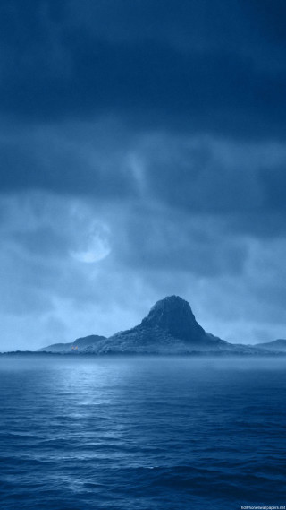 Large body water island cloudy - a red light free wallpaper for mobile