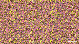 Pink yellow black border go - a pop art painting free wallpaper