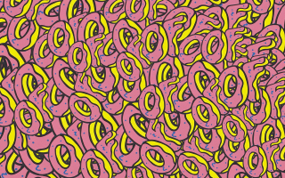 Yellow pink pattern group large - free abstract wallpaper