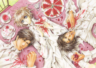 Couple bed blood stains food - top of a bed free wallpaper