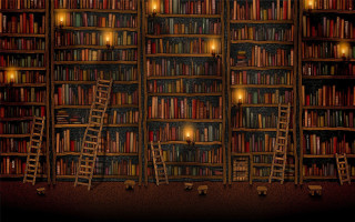 Books ladder candles lights cozy 4 - candle free wallpaper