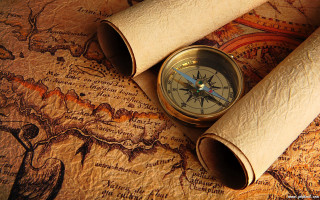 Compass scroll world map background - a map of the world free wallpaper