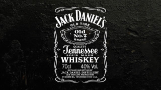 Whiskey label black wall white - dan scott free wallpaper