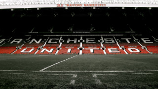 Manchester united soccer field red - banner free wallpaper