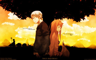 Anime couple tree sunset sky - a sunset sky free wallpaper for desktop