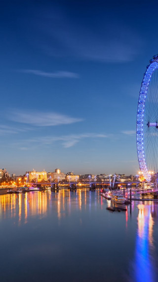 Ferris wheel night city river 9 - christopher wren free wallpaper for mobile