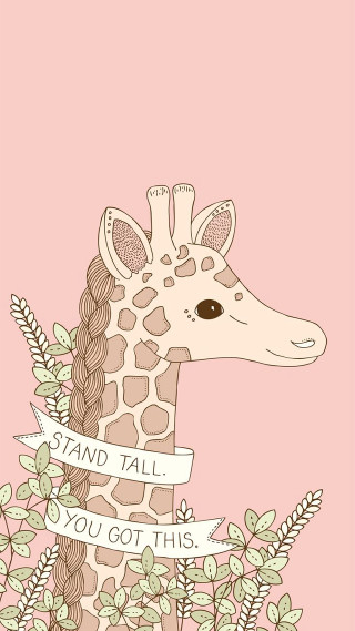 Giraffe ribbon sign hand tall - a giraffe free wallpaper for mobile