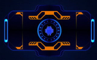 Blue yellow futuristic object circle - outline free wallpaper for desktop