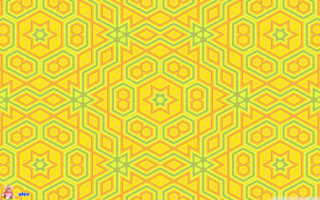 Yellow green pattern stars circles - pattern free wallpaper for desktop