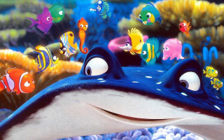 Cartoon character looking fish ocean - other fish free wallpaper for desktop
