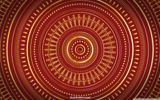 Red gold circular design spiral - sacred free wallpaper