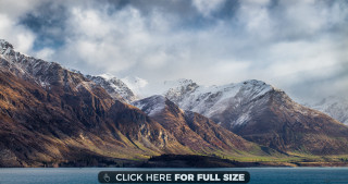 Mountain range lake cloudy sky 8 - here free wallpaper