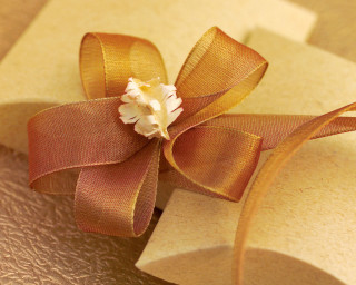 Gift brown paper flower ribbon - a ribbon free wallpaper