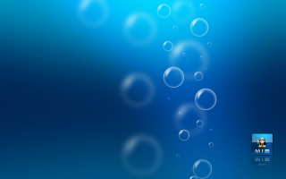 Blue bubbles person cellphone foreground - underwater free wallpaper