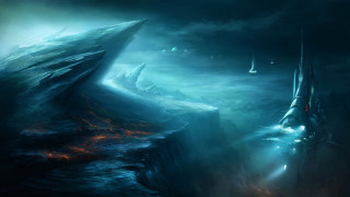 Ship storm mountain foreground painting - chris cold free wallpaper for desktop