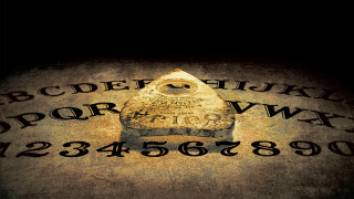 Stone clock dark light background - occult free wallpaper