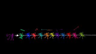 Line people black background rainbow - league of legends free wallpaper