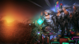 Group city night neon lights - rossdraw global illumination free wallpaper