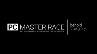 Master race black white logo - imax 70 mm footage free wallpaper