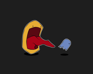 Cartoon character mouth blue object - 2 d game art free wallpaper