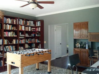 Foosball table bookcase books ceiling - dull free wallpaper for desktop