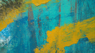 Yellow blue painting background black - lyrical abstraction free wallpaper
