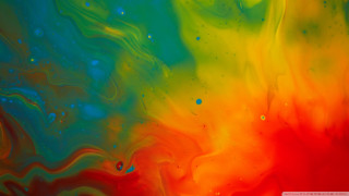 Colorful liquid painting red artwork - saturated free wallpaper