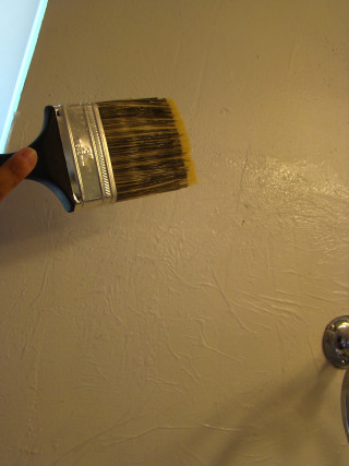 Person holding paint brush white 2 - stroke free wallpaper