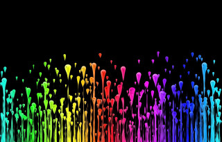 Rainbow black background white border - white border free wallpaper for desktop