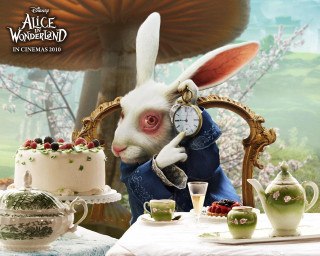 Rabbit chair cake teapot mushroom - a rabbit free wallpaper