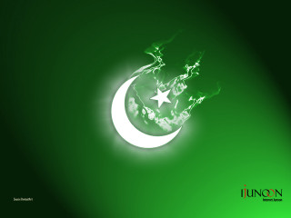 Green background crescent star white - a crescent free wallpaper